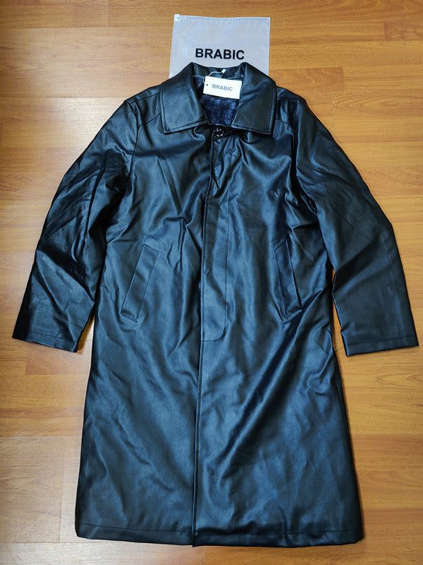 BRABIC Leather coats Jacket Aviator Real Shearling B3 Bomber Sheepskin Jacket Winter Black